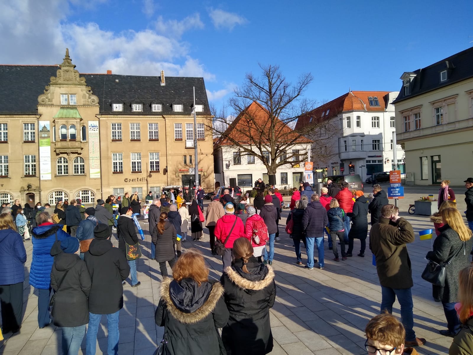 Friedenskundgebung auf dem Eberswalder Marktplatz
